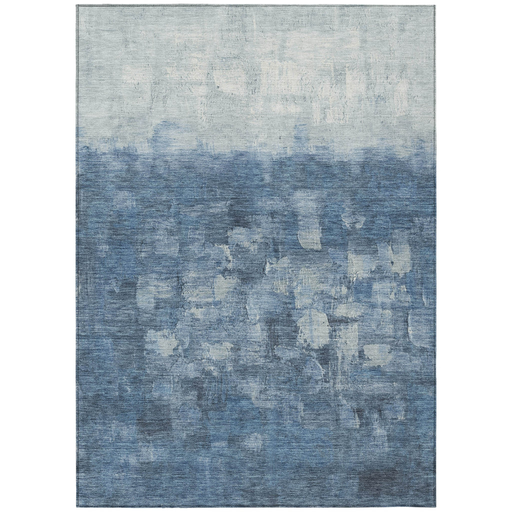 Piper Looms Chantille Abstract ACN2119 Navy Machine Washable Area Rug main image