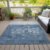 Piper Looms Chantille Abstract ACN2119 Navy Machine Washable Area Rug Outdoor Lifestyle Image Feature