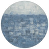 Piper Looms Chantille Abstract ACN2119 Navy Machine Washable Area Rug Round Main Image