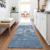 Piper Looms Chantille Abstract ACN2119 Navy Machine Washable Area Rug Runner Lifestyle Image Feature