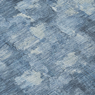 Piper Looms Chantille Abstract ACN2119 Navy Machine Washable Area Rug Swatch Image