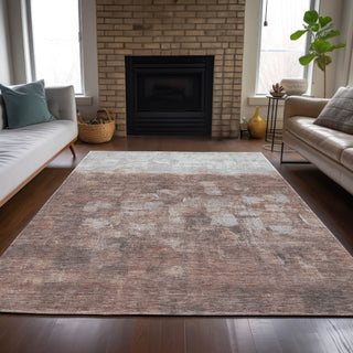 Piper Looms Chantille Abstract ACN2119 Paprika Machine Washable Area Rug Lifestyle Image Feature