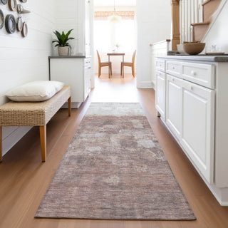 Piper Looms Chantille Abstract ACN2119 Paprika Machine Washable Area Rug Runner Lifestyle Image Feature
