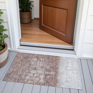 Piper Looms Chantille Abstract ACN2119 Paprika Machine Washable Area Rug Scatter Outdoor Lifestyle Image Feature