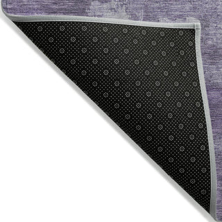 Piper Looms Chantille Abstract ACN2119 Purple Machine Washable Area Rug Backing Image