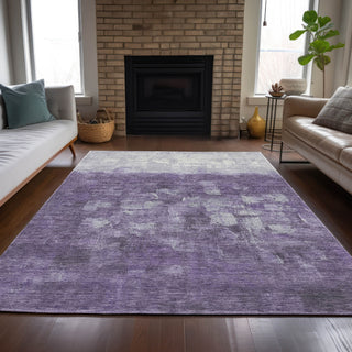 Piper Looms Chantille Abstract ACN2119 Purple Machine Washable Area Rug Lifestyle Image Feature