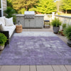 Piper Looms Chantille Abstract ACN2119 Purple Machine Washable Area Rug Outdoor Lifestyle Image Feature