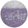 Piper Looms Chantille Abstract ACN2119 Purple Machine Washable Area Rug Round Main Image