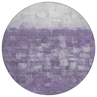 Piper Looms Chantille Abstract ACN2119 Purple Machine Washable Area Rug Round Main Image