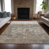 Piper Looms Chantille Abstract ACN2119 Taupe Machine Washable Area Rug Lifestyle Image Feature