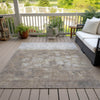 Piper Looms Chantille Abstract ACN2119 Taupe Machine Washable Area Rug Outdoor Lifestyle Image Feature