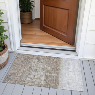 Piper Looms Chantille Abstract ACN2119 Taupe Machine Washable Area Rug Scatter Outdoor Lifestyle Image Feature