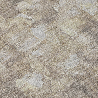 Piper Looms Chantille Abstract ACN2119 Taupe Machine Washable Area Rug Swatch Image