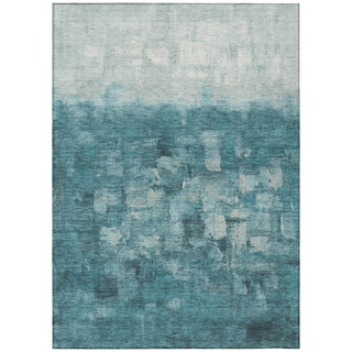Piper Looms Chantille Abstract ACN2119 Teal Machine Washable Area Rug main image