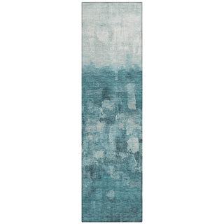 Piper Looms Chantille Abstract ACN2119 Teal Machine Washable Area Rug Runner Main Image