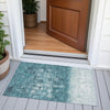 Piper Looms Chantille Abstract ACN2119 Teal Machine Washable Area Rug Scatter Outdoor Lifestyle Image Feature