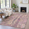 Piper Looms Chantille Abstract ACN2120 Blush Machine Washable Area Rug Lifestyle Image Feature
