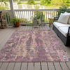 Piper Looms Chantille Abstract ACN2120 Blush Machine Washable Area Rug Outdoor Lifestyle Image Feature