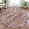 Piper Looms Chantille Abstract ACN2120 Blush Machine Washable Area Rug Round Lifestyle Image Feature