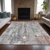 Piper Looms Chantille Abstract ACN2120 Copper Machine Washable Area Rug Lifestyle Image Feature
