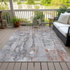 Piper Looms Chantille Abstract ACN2120 Copper Machine Washable Area Rug Outdoor Lifestyle Image Feature