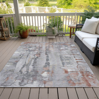 Piper Looms Chantille Abstract ACN2120 Copper Machine Washable Area Rug Outdoor Lifestyle Image Feature