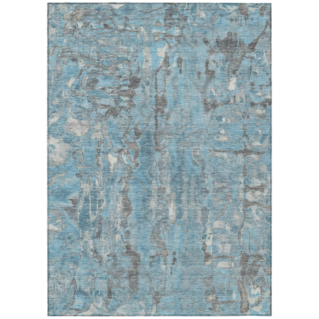 Piper Looms Chantille Abstract ACN2120 Denim Machine Washable Area Rug main image