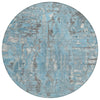 Piper Looms Chantille Abstract ACN2120 Denim Machine Washable Area Rug Round Main Image