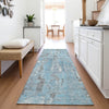 Piper Looms Chantille Abstract ACN2120 Denim Machine Washable Area Rug Runner Lifestyle Image Feature