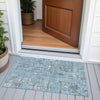 Piper Looms Chantille Abstract ACN2120 Denim Machine Washable Area Rug Scatter Outdoor Lifestyle Image Feature