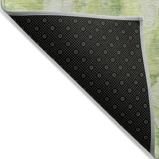 Piper Looms Chantille Abstract ACN2120 Lime Machine Washable Area Rug Backing Image
