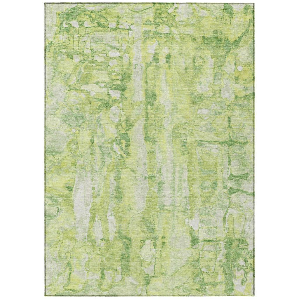 Piper Looms Chantille Abstract ACN2120 Lime Machine Washable Area Rug main image