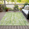 Piper Looms Chantille Abstract ACN2120 Lime Machine Washable Area Rug Outdoor Lifestyle Image Feature