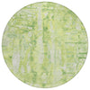 Piper Looms Chantille Abstract ACN2120 Lime Machine Washable Area Rug Round Main Image