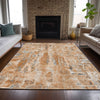 Piper Looms Chantille Abstract ACN2120 Orange Machine Washable Area Rug Lifestyle Image Feature