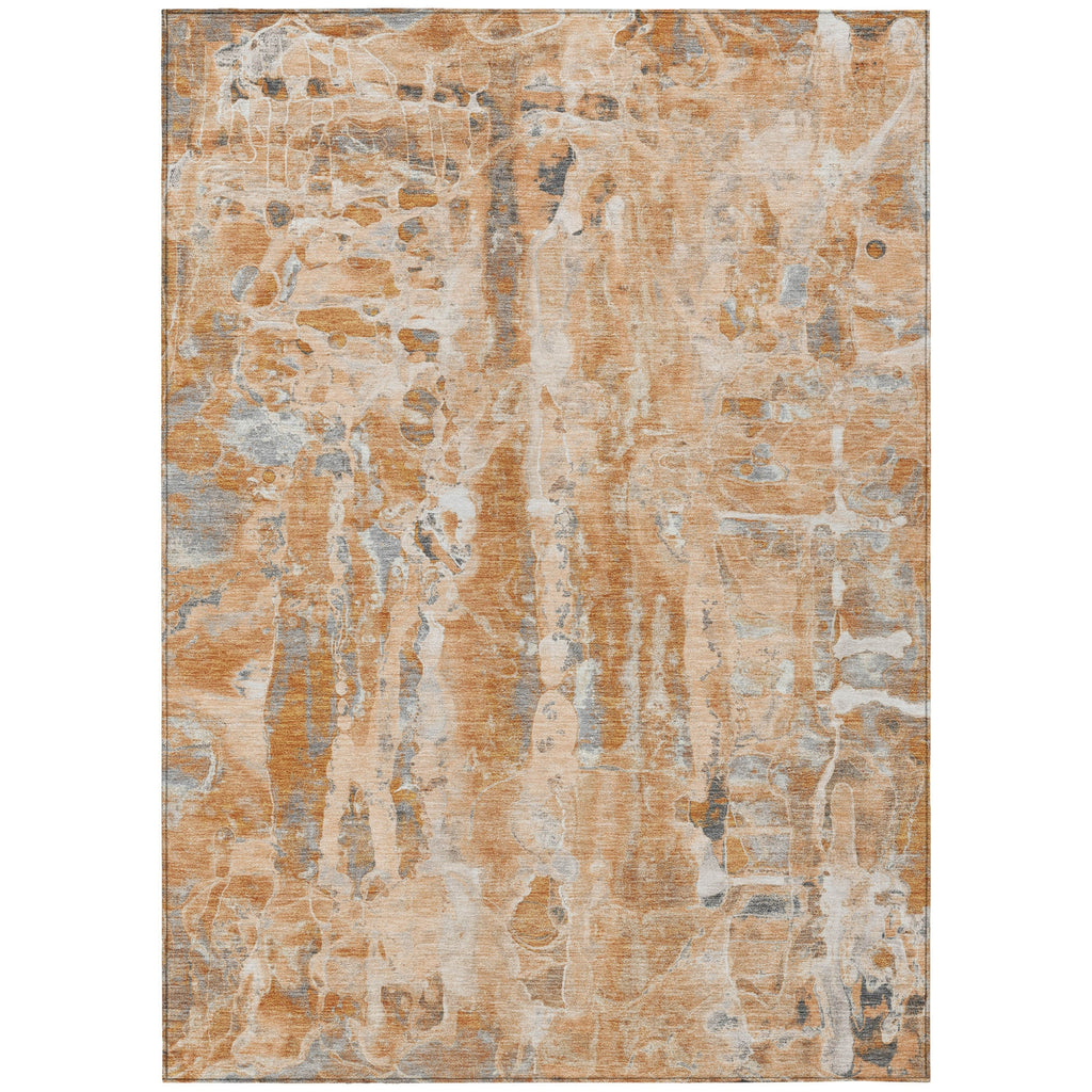Piper Looms Chantille Abstract ACN2120 Orange Machine Washable Area Rug main image