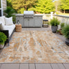 Piper Looms Chantille Abstract ACN2120 Orange Machine Washable Area Rug Outdoor Lifestyle Image Feature
