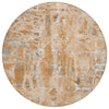 Piper Looms Chantille Abstract ACN2120 Orange Machine Washable Area Rug Round Main Image