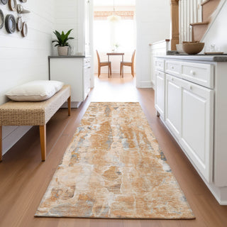 Piper Looms Chantille Abstract ACN2120 Orange Machine Washable Area Rug Runner Lifestyle Image Feature