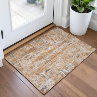 Piper Looms Chantille Abstract ACN2120 Orange Machine Washable Area Rug Scatter Lifestyle Image Feature
