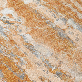 Piper Looms Chantille Abstract ACN2120 Orange Machine Washable Area Rug Swatch Image