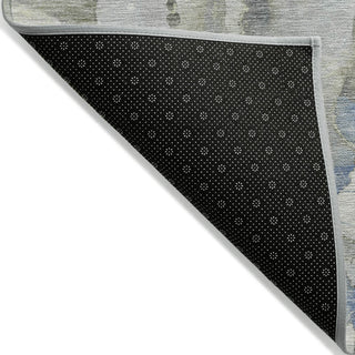 Piper Looms Chantille Abstract ACN2120 Sky Machine Washable Area Rug Backing Image