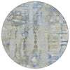 Piper Looms Chantille Abstract ACN2120 Sky Machine Washable Area Rug Round Main Image