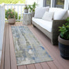 Piper Looms Chantille Abstract ACN2120 Sky Machine Washable Area Rug Runner Outdoor Lifestyle Image Feature