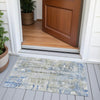 Piper Looms Chantille Abstract ACN2120 Sky Machine Washable Area Rug Scatter Outdoor Lifestyle Image Feature