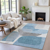 Piper Looms Chantille Blocks ACN2121 Denim Machine Washable Area Rug Lifestyle Image Feature