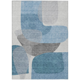 Piper Looms Chantille Blocks ACN2121 Denim Machine Washable Area Rug main image