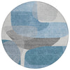 Piper Looms Chantille Blocks ACN2121 Denim Machine Washable Area Rug Round Main Image