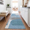 Piper Looms Chantille Blocks ACN2121 Denim Machine Washable Area Rug Runner Lifestyle Image Feature