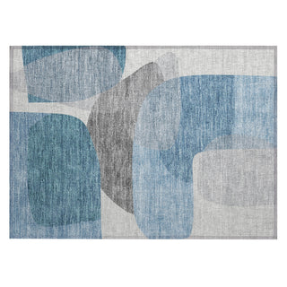 Piper Looms Chantille Blocks ACN2121 Denim Machine Washable Area Rug Scatter Main Image